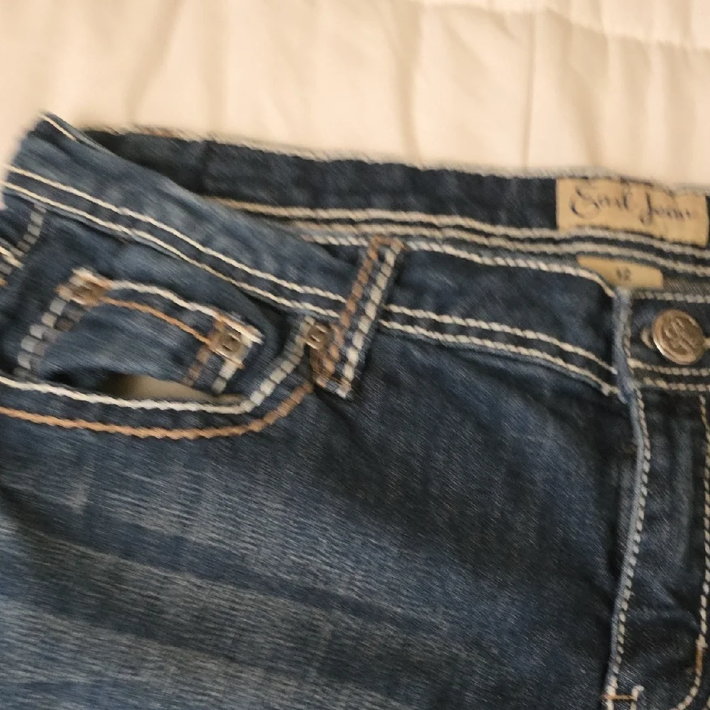 Earl Jeans Women's Navy Cropped Denim Capri Size 12
